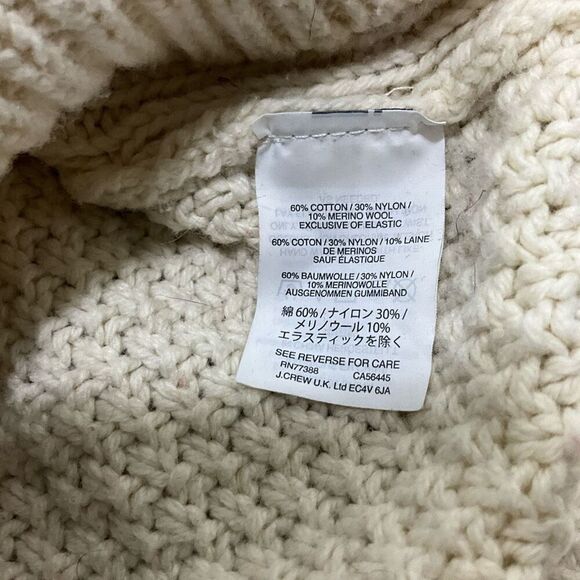 J. Crew Factory Cream Sweater with Red and Blue Pattern - Picture 4 of 4